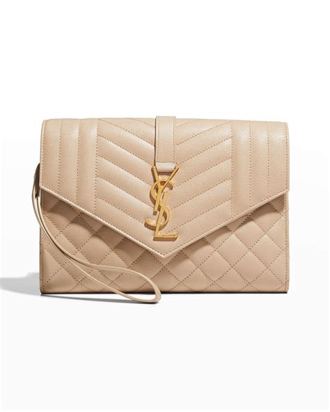 ysl monogram quilted clutch|ysl evening clutch.